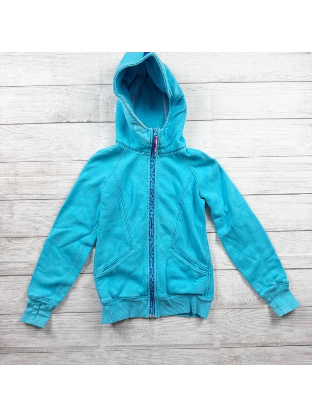 Ivivva Lululemon Girl’s Blue Sherpa-Lined Full Zip Hoodie 10